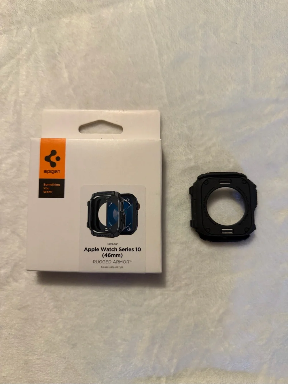 Spigen for Apple Watch Series 11/10 Case, Rugged Armor 46mm Cover Dark Grey
